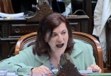 “Oligarca caballero”: Kelly Olmos recitó un himno peronista en medio del debate por la reforma laboral