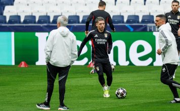 Prestianni se entrenó en el Bernabéu antes del duelo ante Real Madrid: los gestos del Benfica tras la denuncia de Vinícius