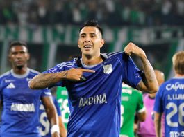 Directo al Puskas: un futbolista argentino anotó un golazo desde atrás de mitad de cancha para la victoria de Millonarios ante Atlético Nacional