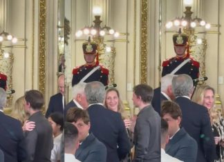 El frío saludo entre Karina Milei y Santiago Caputo en la jura de Mahiques