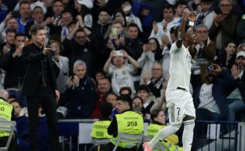 El nuevo cruce entre el Cholo Simeone y Vinicius en el clásico Real Madrid-Atlético: la dedicatoria del brasileño tras el partido