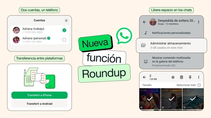 WhatsApp habilita la transferencia de chats entre plataformas y una nueva función para liberar espacio