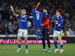 La especial dedicatoria de Barco a Panichelli tras la clasificación de Racing de Estrasburgo en la Conference League