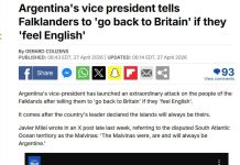 Malvinas: medios británicos reflejaron los dichos de Villarruel sobre los isleños en medio de la creciente tensión diplomática