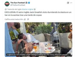 Otra polémica de Jack Grealish: fue captado dormido en un bar mientras se rehabilita de una lesión
