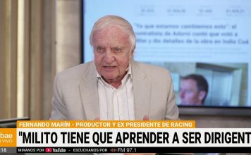 Fernando Marín cruzó a Diego Milito: “Como jugador fue un diez, todavía tiene que aprender a ser dirigente”