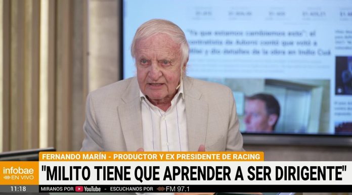 Fernando Marín cruzó a Diego Milito: “Como jugador fue un diez, todavía tiene que aprender a ser dirigente”