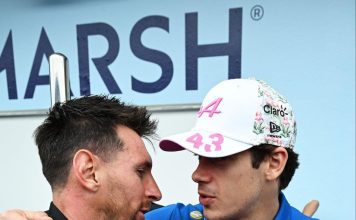 La reacción de Colapinto al enterarse de que subió un puesto en el GP de Miami y el mensaje para Messi