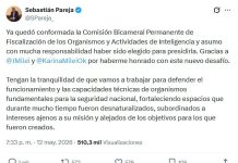 Sebastián Pareja presidirá la Comisión Bicameral de Inteligencia