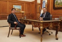 En su primera actividad como vocero, Ravier conversó con Adorni y protagoniza una serie de reuniones en Casa Rosada