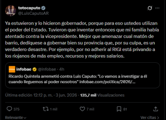 Luis Caputo apuntó contra Quintela tras decir que lo iban a investigar: “Mejor que amenazar, dedíquese a gobernar bien”