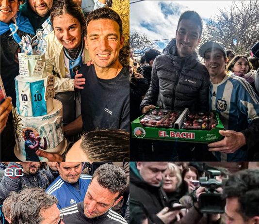 De un show de chamamé a un fanático vestido de capibara: el extenso recibimiento de 4 dias a Scaloni en la casa familiar de Pujato