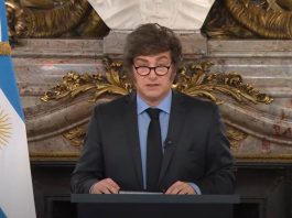 Javier Milei volvió de Chile para grabar en Casa Rosada la cadena nacional por Malvinas