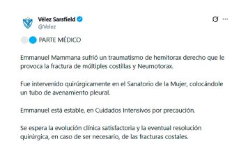 Operaron de urgencia a Emmanuel Mammana tras un choque con su arquero en Newell’s-Vélez: quedó internado en cuidados intensivos