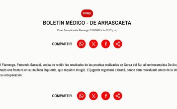 Preocupación en Uruguay y en Flamengo por la fractura que sufrió Giorgian De Arrascaeta: el momento de la lesión