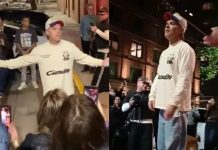 Robbie Williams sorprendió a los fans argentinos con un mini show acústico