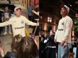 Robbie Williams sorprendió a los fans argentinos con un mini show acústico