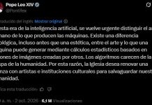 El Papa León XIV volvió a pedir límites para la inteligencia artificial