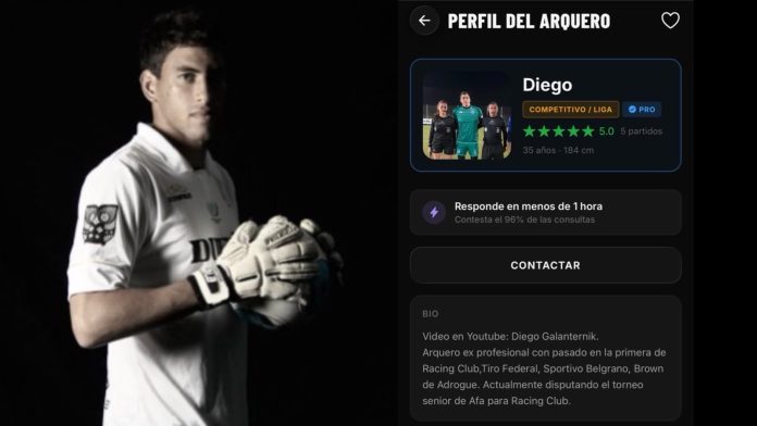Jugó en la primera de Racing y hoy lo “alquilan” como arquero amateur a través de una app: “Me han pagado hasta seis cifras por un partido”