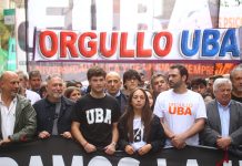 La UBA se desligó de los incidentes en la marcha y exigió que el Gobierno cumpla con la Ley de Financiamiento Universitario